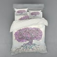 thumbnail image 2 of Ambesonne Tree Bedding Set 3 Pcs, Watercolor Bohemian, Twin, Grey Purple, 2 of 3