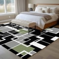 thumbnail image 4 of 8x10 Area Rugs for Living Room, Sage Green Black Geometric Non Slip Area Rugs for Kitchen Bedroom Entryway, Modern Abstract Art Block Washable Carpet Runner Rug Floor Mats for Bedroom Home Decor, 4 of 8