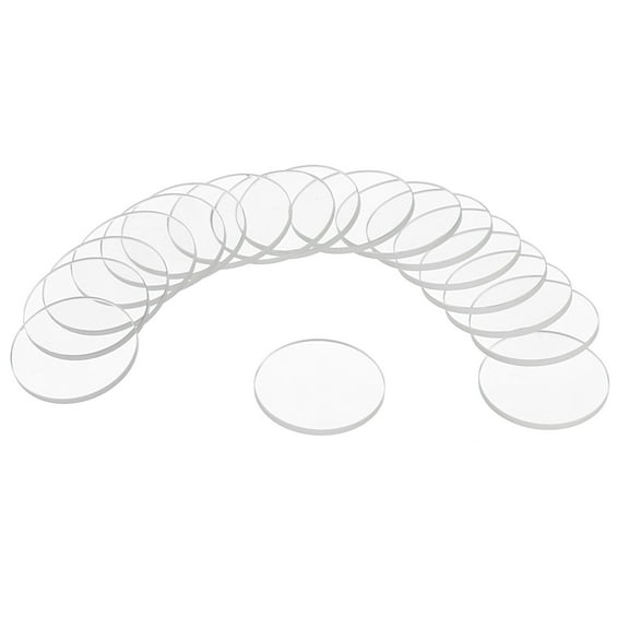 Uxcell 18pcs Watch Crystal Glass Lens, 16.5mm Flat Round Glasses Replacement Parts for Watchmaker Repair, Clear