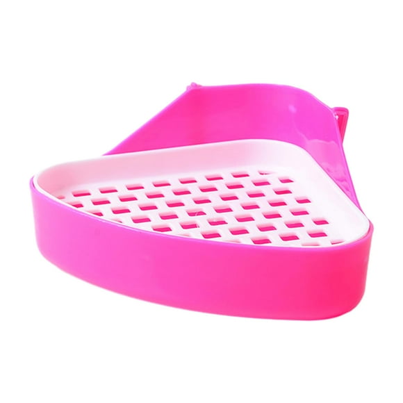 Bandeja de arena jinwen para conejillos de indias orinal extraíble doble capa rosa