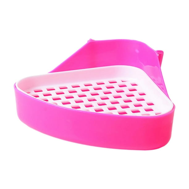 Inodoro para mascotas, orinal, entrenador, bandeja para orinar, bandeja de descarga, cacerola para arena de conejillo de indias, cajas de arena para rosa
