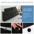 thumbnail image 3 of Lovote Bed Headboard Wedge Pillow with Neck Roll Pillow Ultimate Back Support and Comfort, 79"x20",Black, 3 of 7