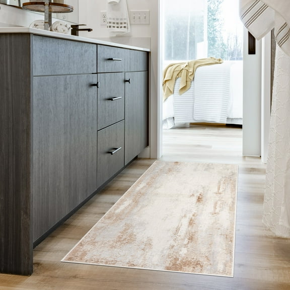 Arlo Verano Modern Abstract Beige Area Rug, 2x6