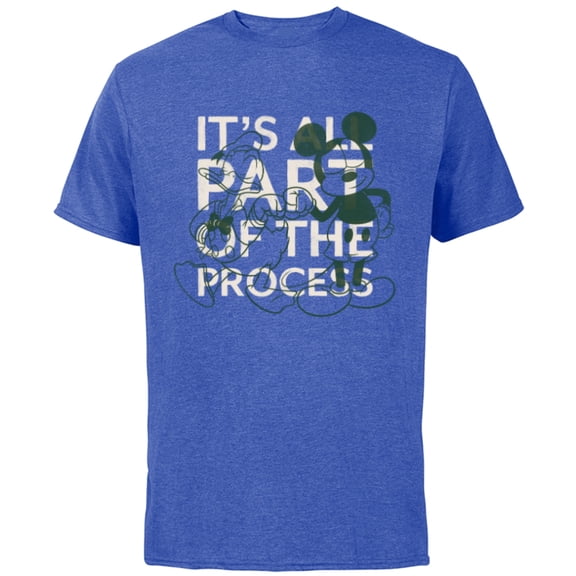 Disney Mickey Mouse Donald Duck It’s All Part of the Process - Short Sleeve Cotton T-Shirt for Adults - Customized-Royal Heather