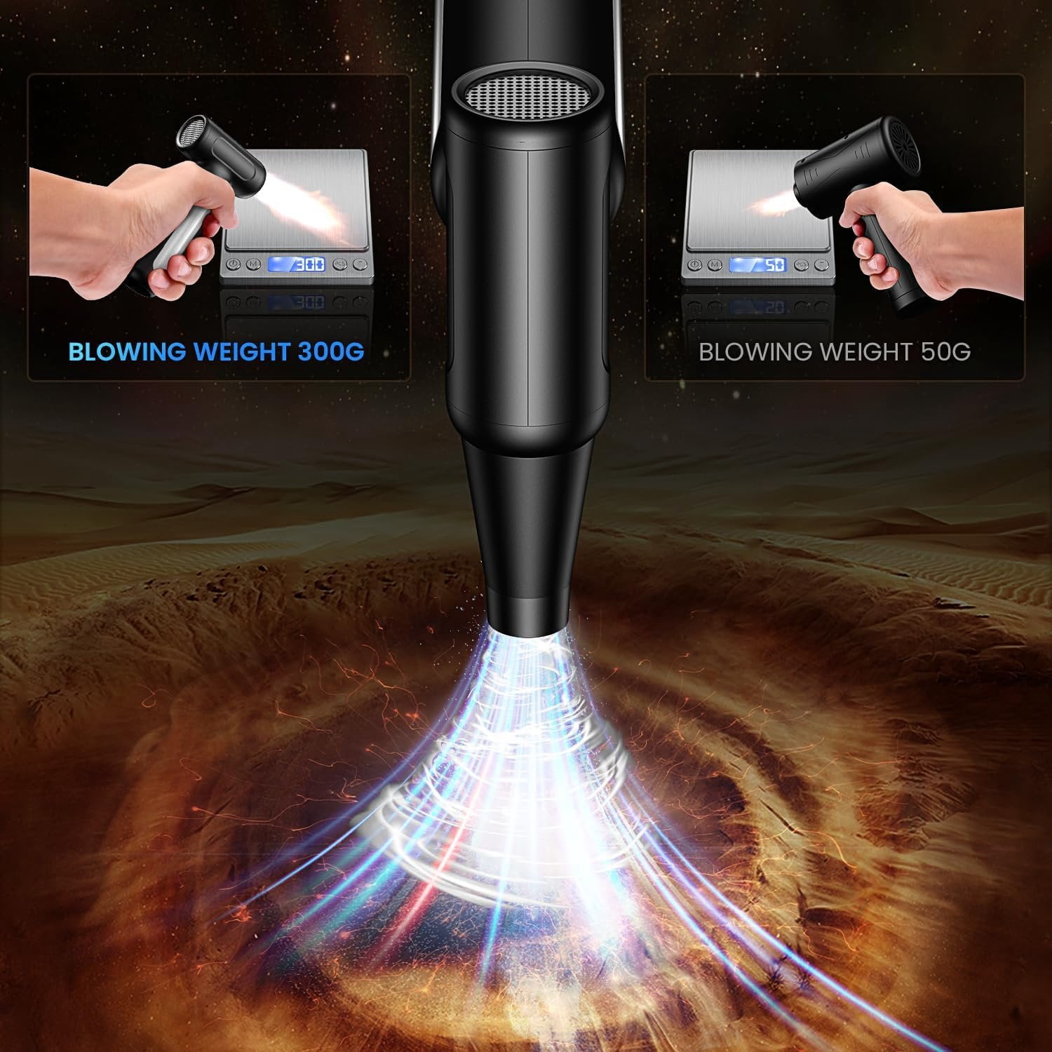 Electric  Duster - 30,0000 RPM Rechargeable Cordless Turbo Blower, Portable Air Blower  for , PC, Keyboard,  & Outdoor Dust Cleaning (Replaces  Cans)