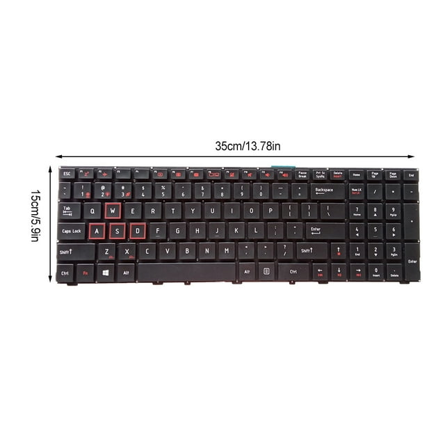 Clavier Rétroéclairé Coloré, Entrée Fluide sur PC, Clavier Précis et Silencieux, Lettres Bleues pour Maison, Remplacement pour Machenike F117 US