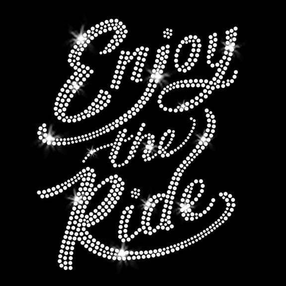 Enjoy the Ride Iron-on Clear Rhinestone Transfer by JCS Rhinestones