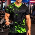 thumbnail image 2 of XUNKUSGA T Shirts for Man Fashion Soccer Print Crewneck Short Sleeve Mens T-Shirts Lightweight Breathable Quick Dry Mesh Graphic Tees for Training,#2,3XL, 2 of 6