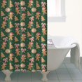thumbnail image 4 of Green Christmas Gingerbread and Tree Pattern Shower Curtain 36"x72" ,Bathroom Decorative Shower Curtains Set with 12 Hooks,Modern Waterproof Washable Shower Curtain, 4 of 6