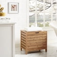 thumbnail image 2 of Harlow Bamboo Bathroom Hamper in Natural Brown, 2 of 4