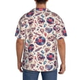 thumbnail image 3 of Kdxio Men's Hawaiian Shirt for Men Short Sleeve Shirt rock Skull record Retro Summer Casual Holiday Beach Button Down T-Shirts, 3 of 5