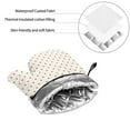 thumbnail image 6 of Daiia Minimalist Crosshatch Dots Pattern Oven Mitts and Pot Holders 4 pcs Set,High Heat Resistant 500 Degree Extra Thicken Long Kitchen Cotton Oven Glove, 6 of 6