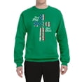 thumbnail image 2 of Wild Bobby Stand For The Flag Kneel for The Cross USA Flag Unisex Crewneck Sweatshirt, 2 of 6