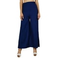 thumbnail image 4 of Bimba Womens Rayon Palazzo Pants Back Elastic Waist Full-Length Pajamas, 4 of 7