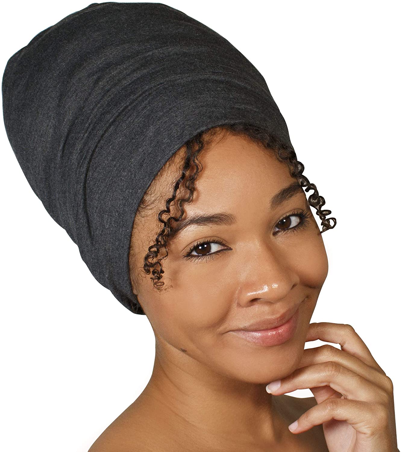 Satin Lined Sleep Cap Adjustable Bonnet 