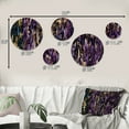 thumbnail image 4 of Designart "Sapphire And Gold Elegance" Floral Round Wall Art Set Of 5 - Blue Cottage Living Room Wall Metal Art Set, 4 of 6