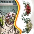thumbnail image 4 of Transemion 1/2/3 Artificial Flower Wreath - Add Of Beauty To Door Threshold Realistic Appearance white green 1 Pc, 4 of 6