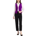 thumbnail image 2 of CHALECO DE VELVET INSPIRADOR CHIC PARA MUJERES, SIN MANGAS, ESTILO RETRO, BLAZER STEAMPUNK, VESTIDO ELEGANTE, COLOR PÚRPURA, 2 of 5