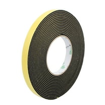 15mm x 3mm Super Strong Single Side EVA Sponge Foam Tape Black 5M Length