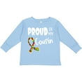 thumbnail image 3 of Inktastic Proud of my Cousin Autism Awareness Puzzle Piece Ribbon Boys or Girls Long Sleeve Toddler T-Shirt, 3 of 5