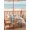 Blue Beige Orange, variant on Outdoor Tablecloth with Umbrella Hole and Zipper, Retro Fall Wheat Rectangle Table Cloth 54x80 Inch Waterproof Tablecloth, Thanksgiving Pumpkin Leaves Wood Grain Picnic Table Cover for Patio Camping