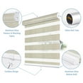 thumbnail image 4 of Keego Cordless Zebra Blinds for Windows 85% Blackout Shades Dual Layer Roller Shades for Home Bedroom Office (Autumn Color, 25"W x 66"H, 4 of 9