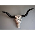 thumbnail image 5 of Oversized Wildlife Longhorn Steer Bull Stencil Art 26" Long Decorative Wall Plaque Figurine, 5 of 5