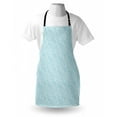 thumbnail image 4 of Abstract Apron, Ocean Inspired Hand Drawn Wave Pattern Lines and Swirls Soft Toned Palette, Unisex Kitchen Bib with Adjustable Neck for Cooking Gardening, Adult Size, Pale Blue White, by Ambesonne, 4 of 4