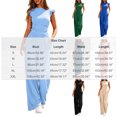 thumbnail image 3 of BRELIL Women Two Piece Sets Casual Round Neck Sleeveless T-Shirt Wide Leg Pants Summer Lounge Matching Outfits Solid Basic Tracksuit Vacation Travel, Beige 2XL, 3 of 8