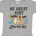 thumbnail image 4 of Inktastic My Great Aunt Loves Me with Sloth and Hearts Boys or Girls Baby Bodysuit, 4 of 5