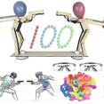 thumbnail image 1 of Headshot WoodBots, Handmade Wooden Shooting Puppets Balloon Game, 2025 new Whack A Balloon Strategy Board Game, Balloons Bamboo Man Battle, Party Fun, 1 of 5