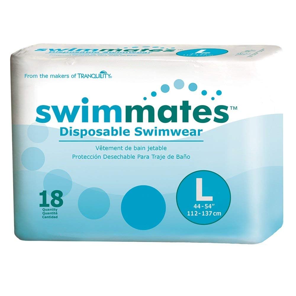 Tranquility Swimmates Disposable Swimwear 2846 Large Case of 72, White
