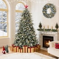 thumbnail image 2 of 12ft classic green auto-spread tips pvc branches pencil christmas tree con realistic lighting, space-saving, easy installation, y festive atmosphere creation (2035 tips, green), 2 of 7