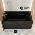 thumbnail image 2 of Voltaire 54 x 30 Skirted Left Drain Soaking Alcove Bathtub in Glossy Black with Integrated Armrest, 2 of 8