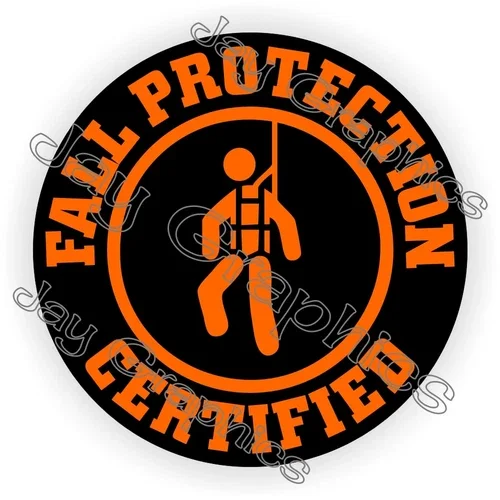 10 Pack Fall Protection Certified Hard Hat Stickers Helmet Bump Cap Safety Decal