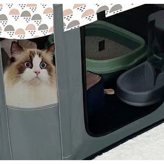 Sala de partos para gatos, jaula plegable para gatos, cerca para gatos, jaula para gatos, nido para gatos, sala de partos, suministros para mascotas