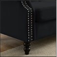 thumbnail image 5 of 79" Chesterfield Sofa Black Velvet for Living Room, 3 Seater Sofa Tufted Couch with Rolled Arms, 5 of 9