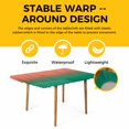 thumbnail image 4 of Red Green Ombre Table Cloths for 4 Foot Rectangle Tables, Modern Art Gradient Orange Patio Waterproof Elastic Fitted Tablecloths, Washable Rectangular Table Cover for Camping, 4 of 8