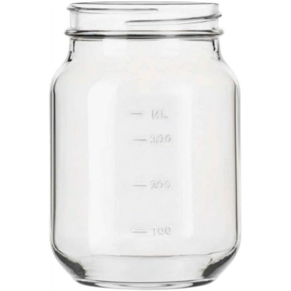 Multi Purpose Plastic Mason Jar, Regular Mouth, Gold Lids, Glass Pudding Jars, Yogurt Jars Ideal for Jam, Honey, Wedding Favors, Shower Favors, Food Grade Materials, Jar of 1, 16 OZ Per Jar