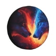 thumbnail image 1 of Fotbe Wolf Funda de Llanta de Repuesto con Estampado, Engrosada, Ajuste Universal para Jeep, Remolque, RV, SUV, Camión-14 inch, 1 of 6