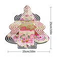 thumbnail image 2 of Colorful Metal Hanging Christmas Tree Wind Spinner - Vibrant Patterns with Hearts Swirls & Floral Designs for Garden Decor, 2 of 7