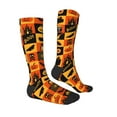thumbnail image 4 of Lsque Halloween Banner Symbols Printed Crew Socks Men's Women's LightWeight Thin Casual Calf Socks ,Knee High Socks,Cotton Socks, 4 of 9