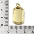 thumbnail image 3 of Brass Micro Pave Cubic Zirconia Pendants Rectangle Cadmium Free & Lead Free Rack Plating Long-Lasting Plated with Jump Ring Real 18K golden Plated 25.5x14x2mm Hole: 3.4mm, 3 of 3