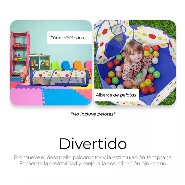 Juegos Tunel de Alberca De Pelotas Gusano Casa De Niños Azul