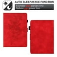 thumbnail image 2 of MonsDirect Case for 6" Kindle Paperwhite 5/6/7/10th Generation 2012-2018 (Model: EY21 / DP75SDI / PQ94WIF), Suede Leather Protective Cover with Stand, Auto Wake/Sleep Function with Pen Holder, Red, 2 of 7