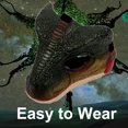 thumbnail image 3 of Simulación de Dinosaurio Máscara Elíptrica de Dinosaurio Cubión de la Cara de Dinosaurio Con Luces Texturas Vívidas y Colores Máscara de Dinosaurio Durante las Edades de 7, 3 of 7