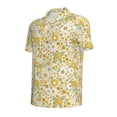 thumbnail image 2 of Vsdgher Cute Sunflower Print Men's Short Sleeve Stretch Polo Shirt, Moisture-Wicking Performance Polo Shirt, 2 of 8