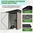 thumbnail image 4 of 6' X 4' Heavy-Duty Metal Lean-to Storage Shed With Sliding Door & Sloped Roof - Outdoor Garden Shed With Shelving System, 4 of 4