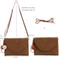 thumbnail image 4 of LHSHIDU Straw Bags Straw Purse Straw Clutch Bag Crossbody Bags for Women Beach Bag Summer Handbag Straw Envelope Wallet, 4 of 6