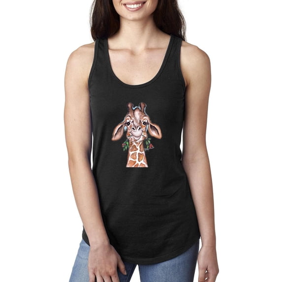 Normal is Boring - Women's Racerback Tank Top, up to Women Size 2XL - Giraffe